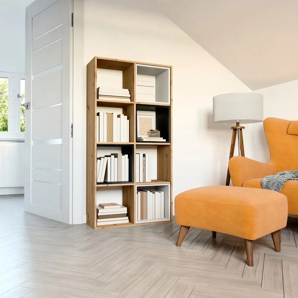 Regál Metros 4 (dub artisan). Akcia -21%. Vlastná spoľahlivá doprava až k Vám domov. 1132910