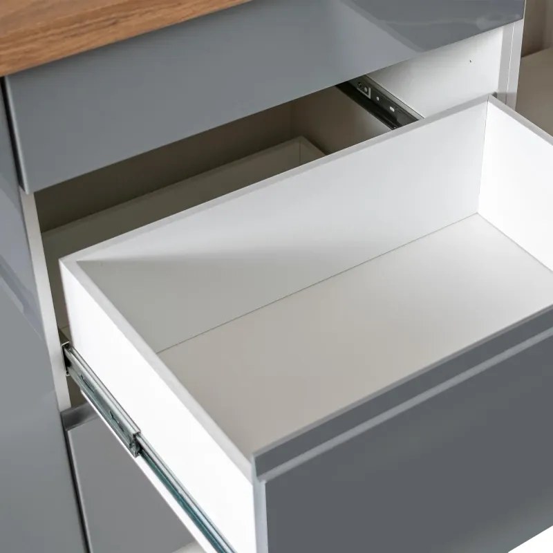 Kuchynská linka Aspen 240 cm šedá