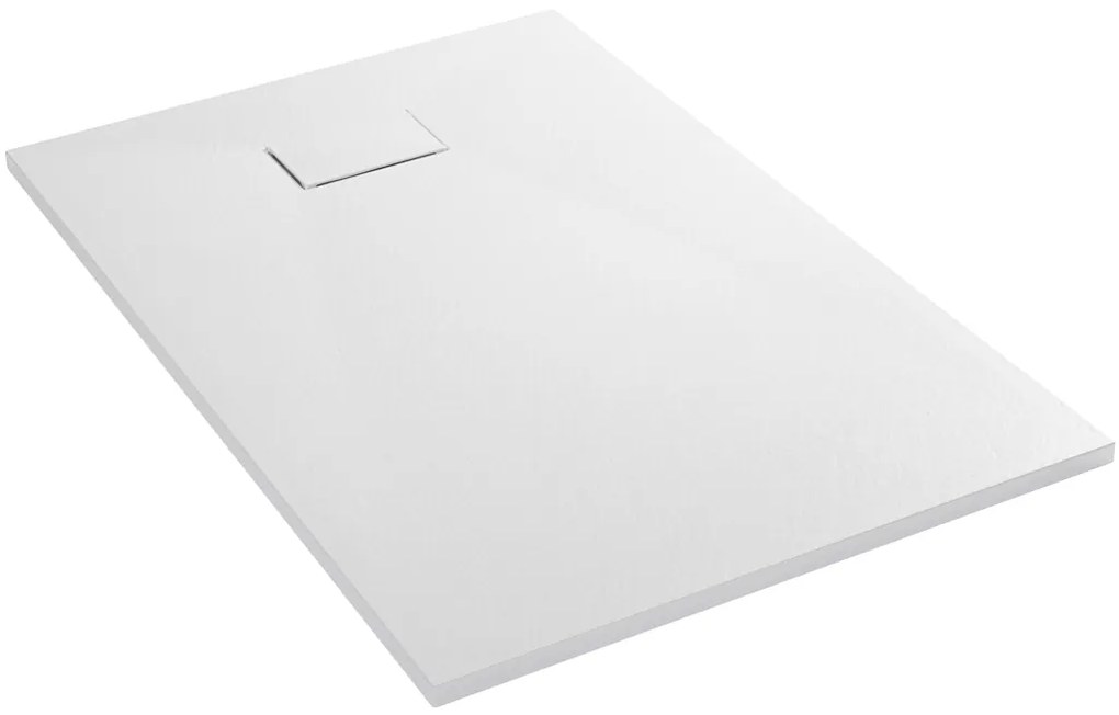 Cerano Gusto, obdĺžniková sprchová vanička 150x80x3 cm z minerálneho kompozitu, biela, CER-CER-414713