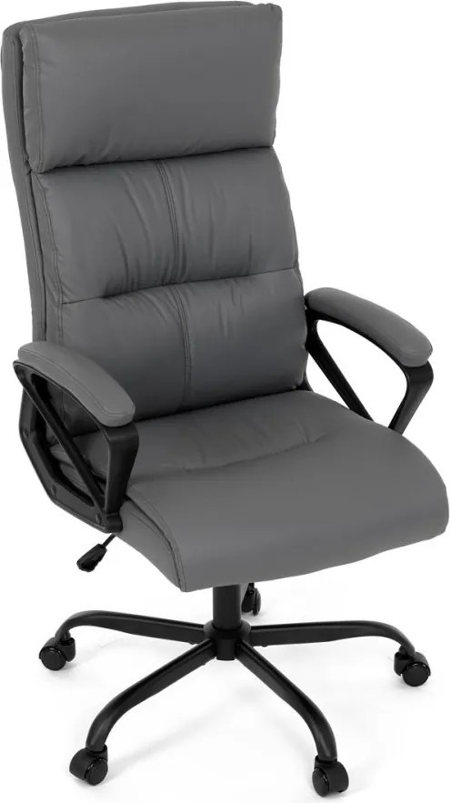Kancelárske kreslo PEDRO — ekokoža, sivá