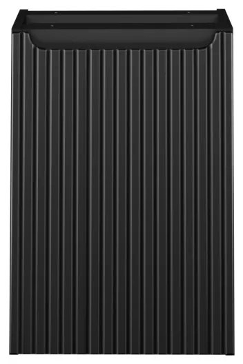 Závesná kúpeľňová skrinka Nova Black s košom na bielizeň 81-40-1D čierna