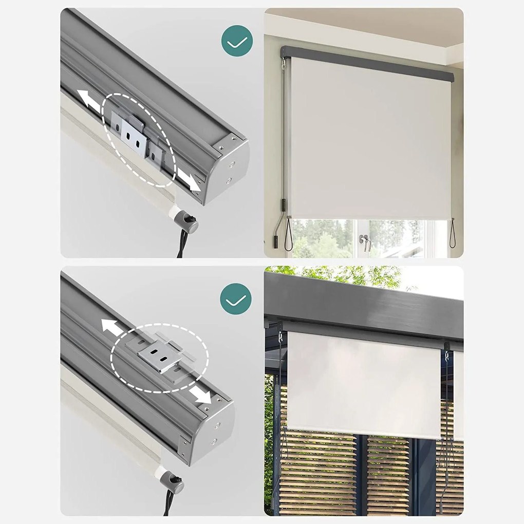 Zvislá markíza 1,4 x 2,5 m, béžová