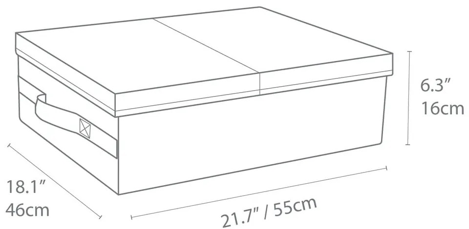 Sivá úložná škatuľa Bigso Box of Sweden Underbed