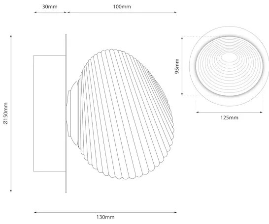 LED nástenné svietidlo BOLLA LED/3W/230V zlatá/dymová béžová