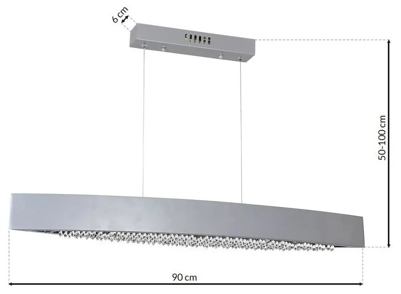 Závesné LED svietidlo Bocca, 1x LED 24w, 4000k, s