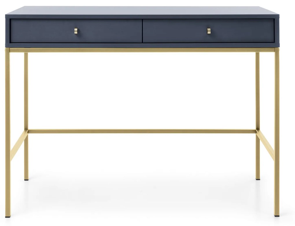 Toaletný stolík Mono II 104 cm modrý/zlatý