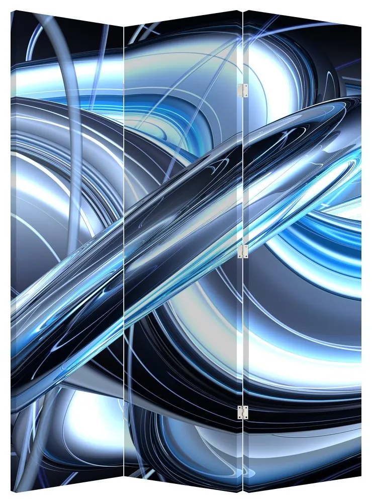 Paraván - Modré abstrakcie (126x170 cm)