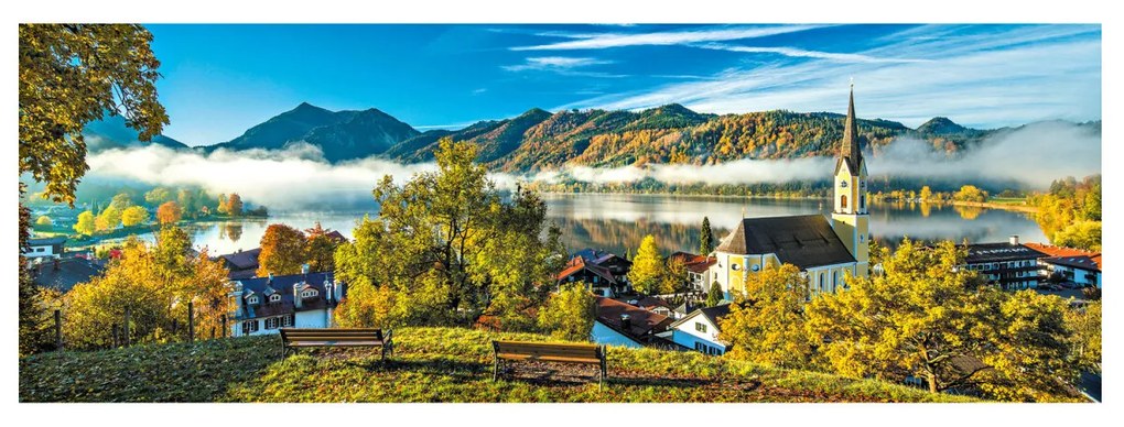 Panoramatické puzzle 1000 dielov "Schlierske jazero" 40 x 13,5 x 6,7 cm