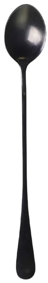 Strieborná kovová lyžička na latté - 20cm