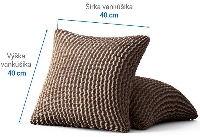 Bielastické poťahy COSTINA oriešková obliečky na vankúšiky 2 ks (40 x 40 cm)
