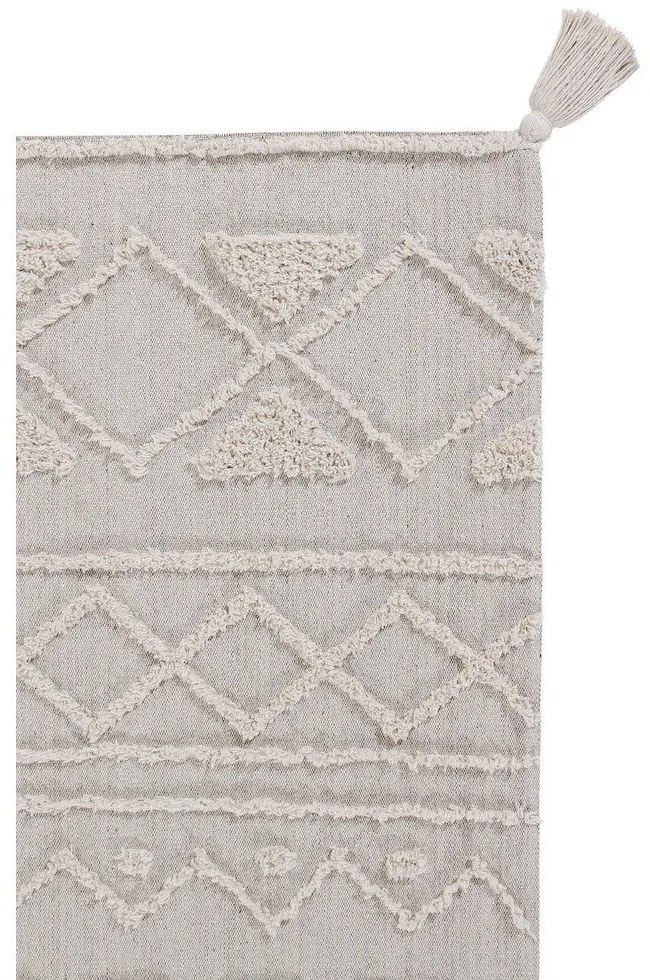 Biely prateľný ručne tkaný bavlnený koberec 200x300 cm Tribu Natural – Lorena Canals