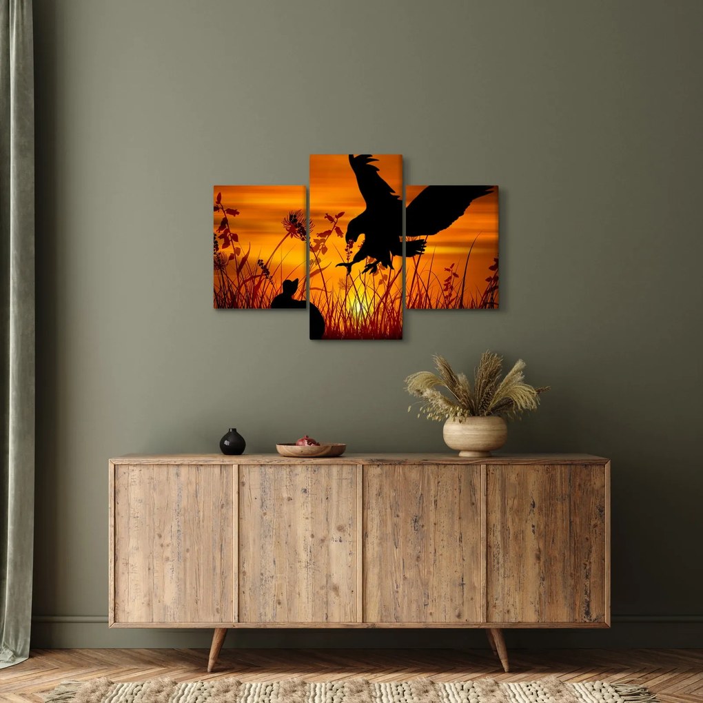 Obraz siluety dravca (90x60 cm)