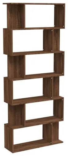 vidaXL Knižnica/priehradka hnedý dub 80x24x192 cm spracované drevo-