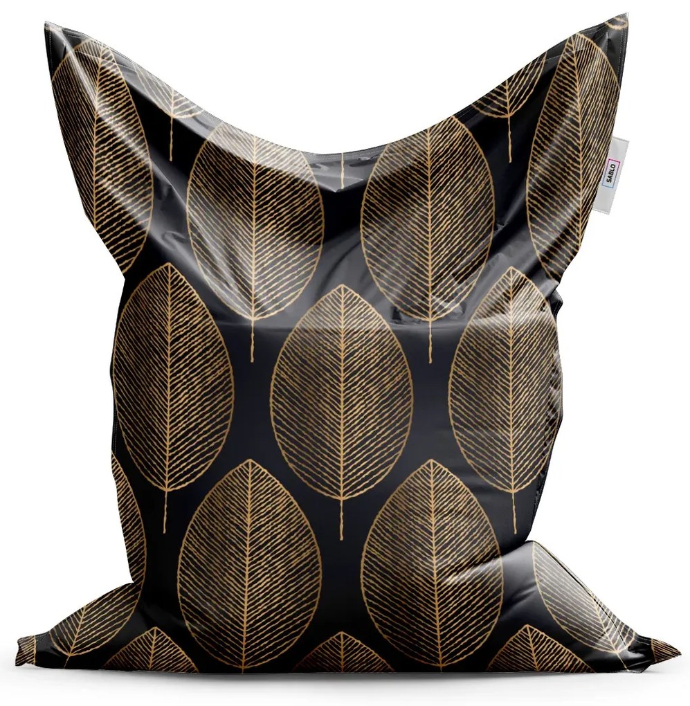 Sablio Sedací vak Zlaté listy - 150x100 cm