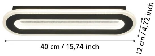 Eglo 901242 - LED Nástenné svietidlo MACCHIONI LED/12W/230V 4000K čierna