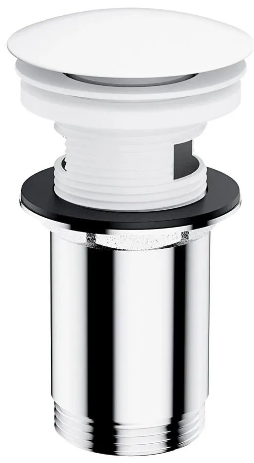 OMNIRES A706BM - Umývadlový výpust CLICK-CLACK pr. 6,6 cm matná biela