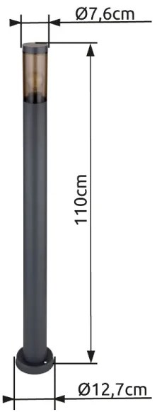 Globo 3159SA - Vonkajšia lampa BOSTON 1xE27/23W/230V IP44