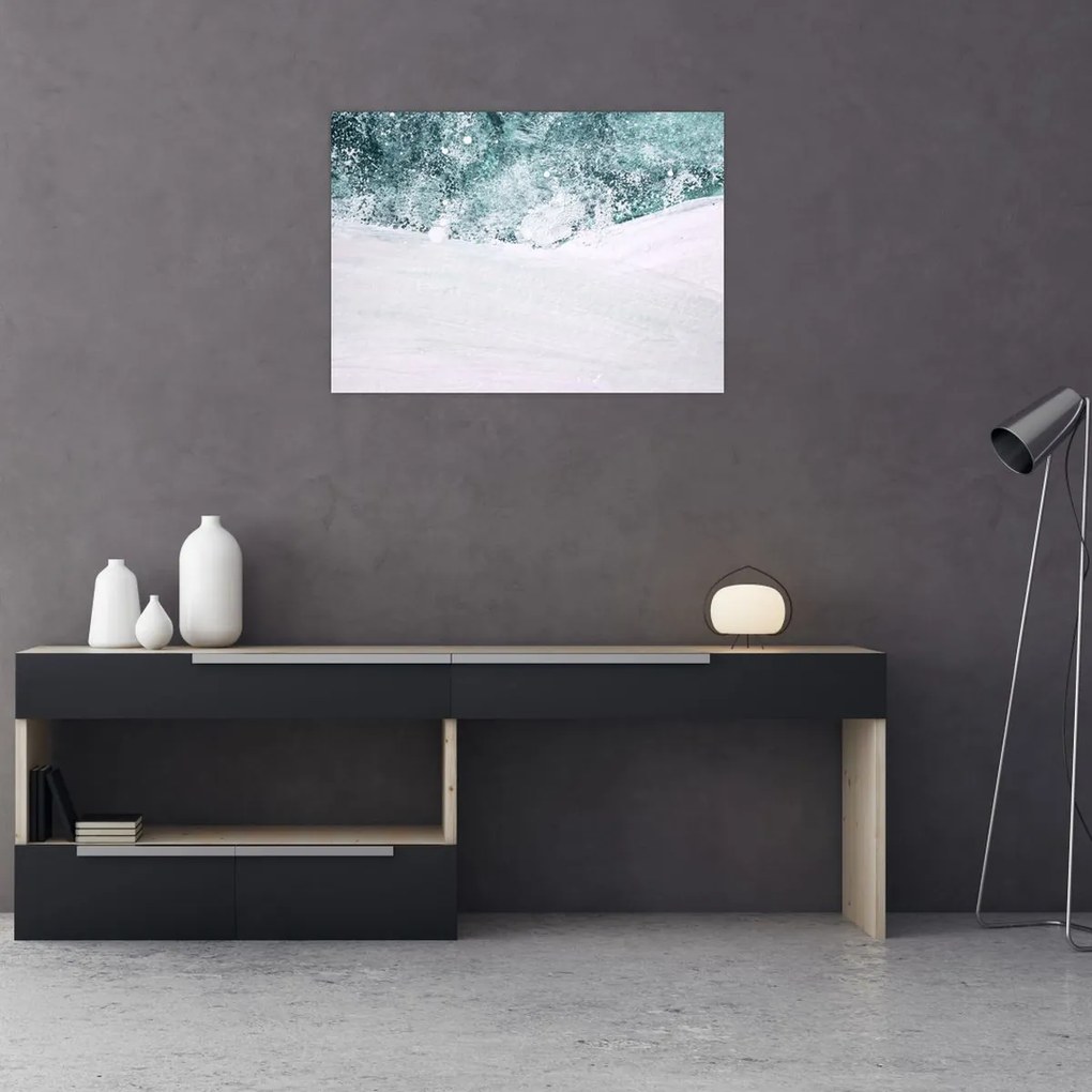 Obraz - Tyrkysová abstrakcia (70x50 cm)