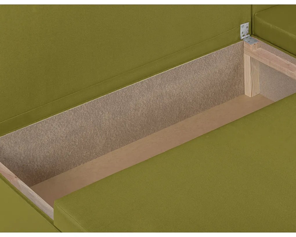 Rozkládací rohová sedací souprava TOMI Zelená