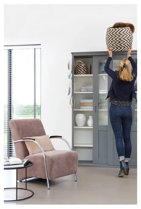 Čierny odkladací stolík WOOOD Ivar, ø 40 cm
