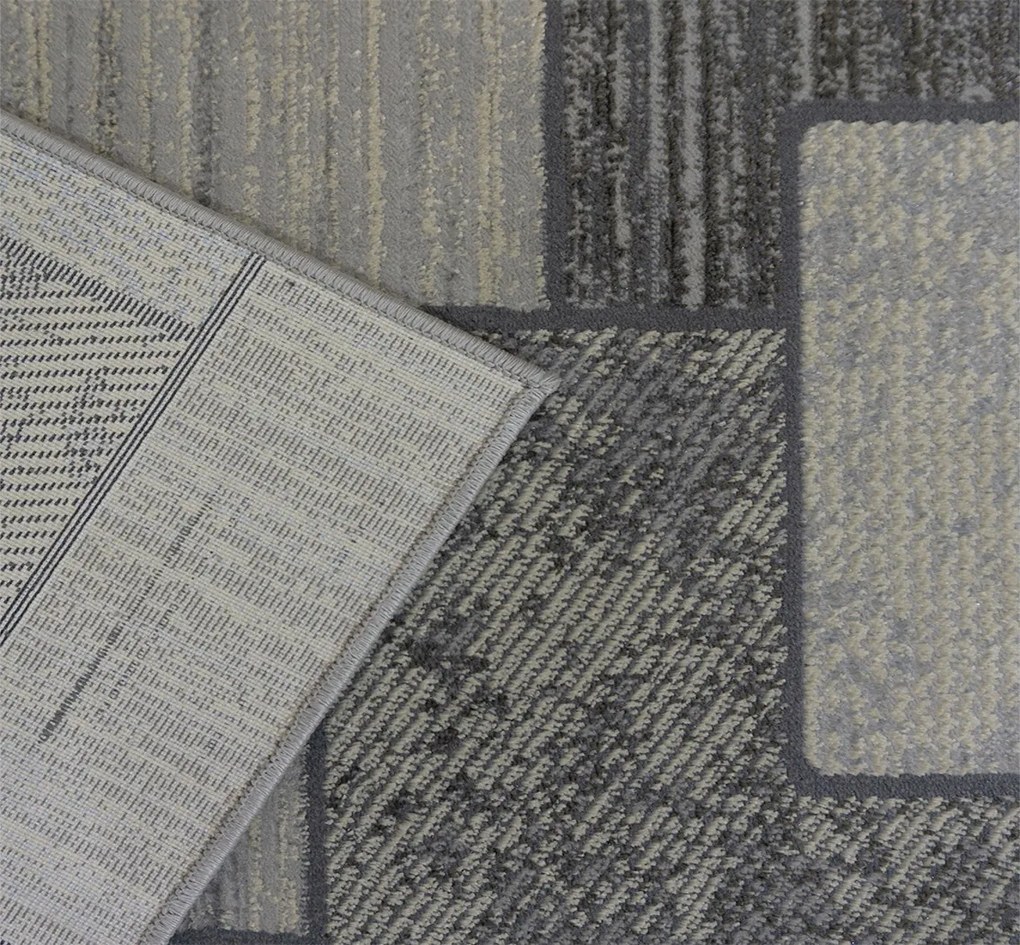 Koberec Esprit 3603 GREY – sivý vzorovaný obdĺžnik pre každú izbu Rozmer: 140x190 cm