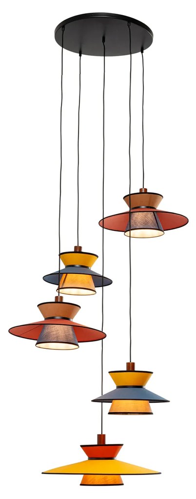 Riva visiaca lampa viacfarebná Ø87 cm