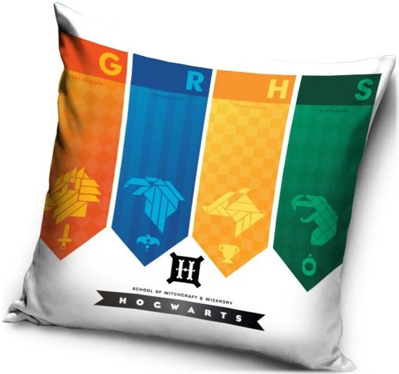 Vankúš Harry Potter - motív prápory koľají - 40 x 40 cm