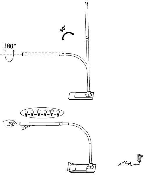 Eglo 96435 - LED Stolná lampa LAROA LED/3,5W/230V biela