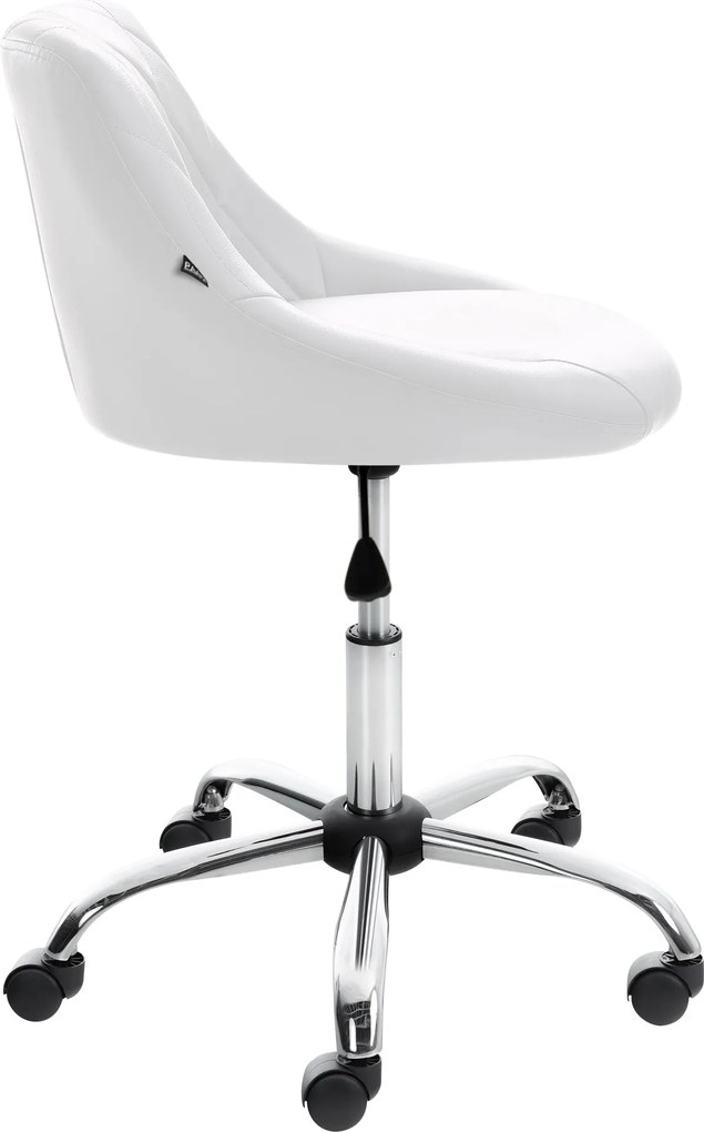 Pracovná stolička Lazio koženka - biela
