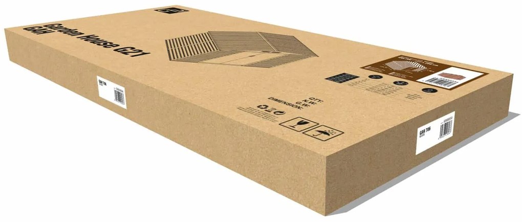 Záhradný domček 277 x 255 cm, hnedý