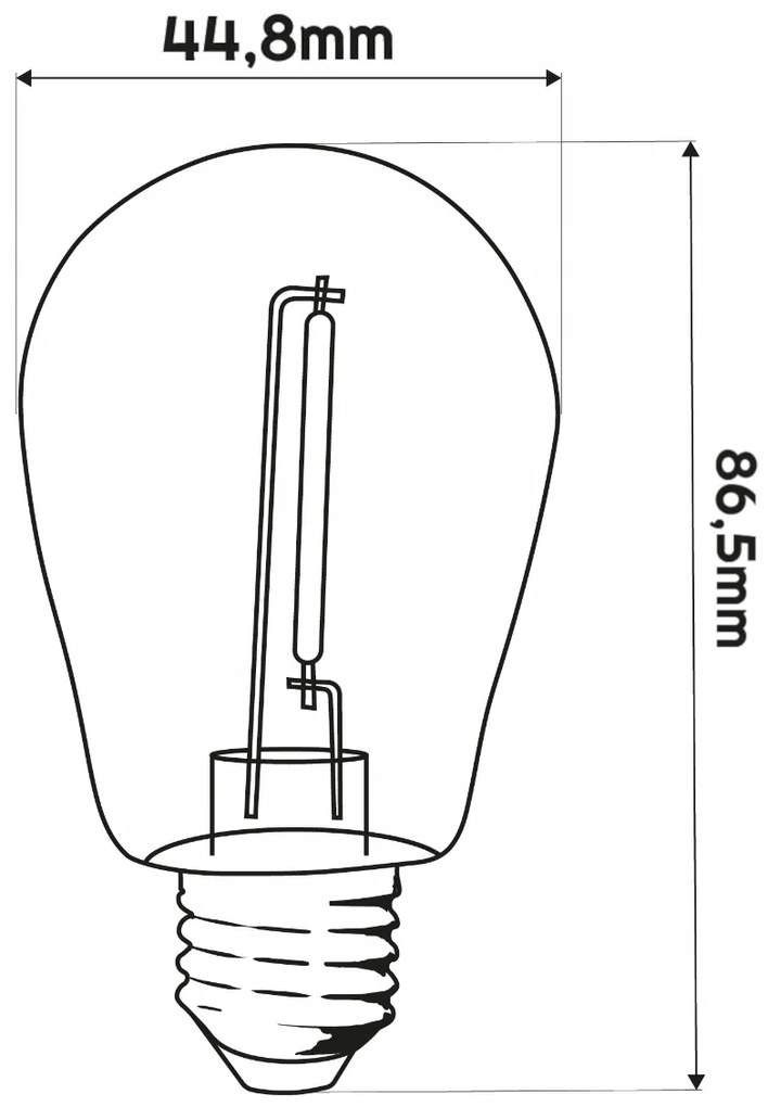 BERGE LED žiarovka pre girlandy E27 - 1W - teplá biela