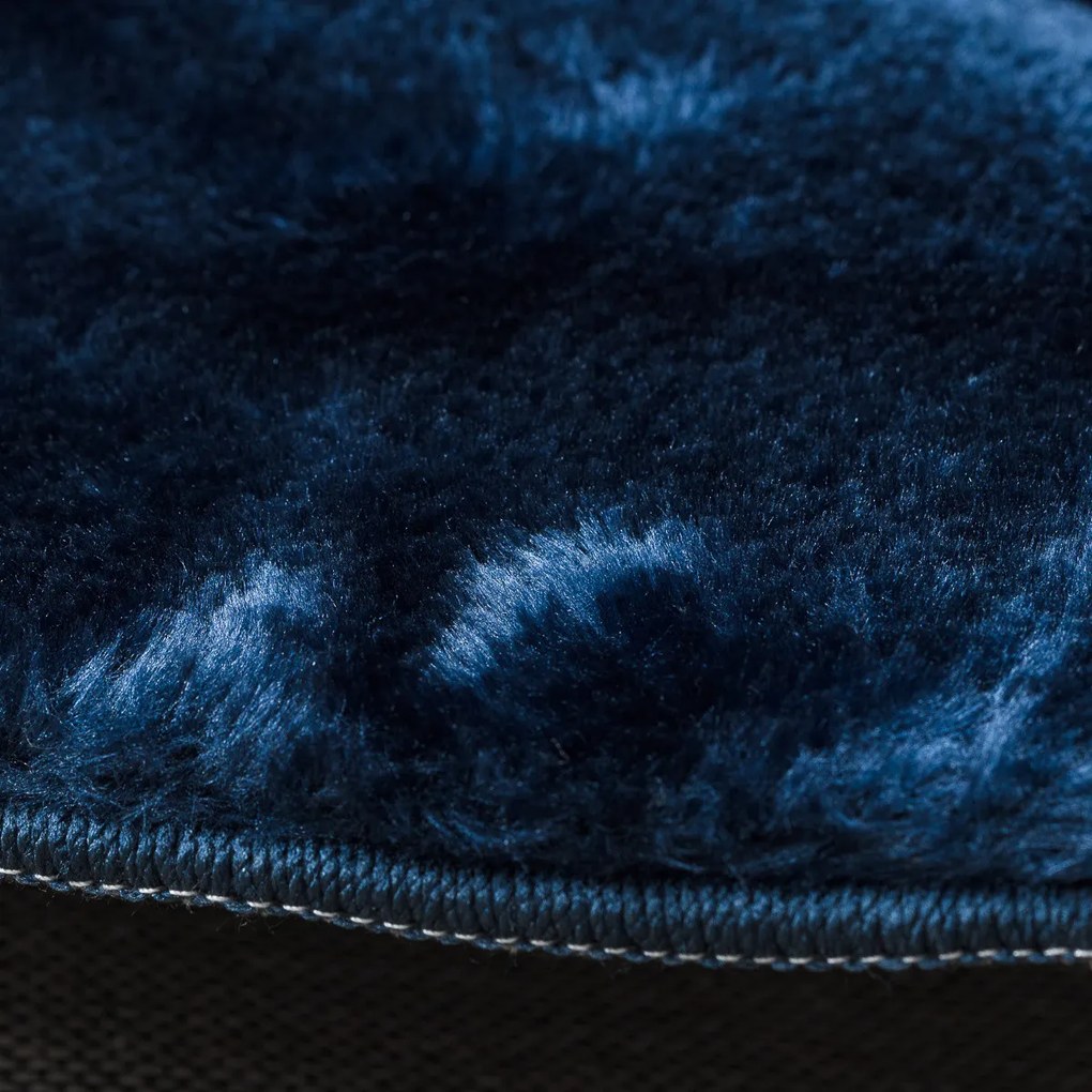 Kusový koberec Visco Rabbit Dark blue 10 kruh, 160x160 (priemer) kruh, modrá, detská izba, Dywany Łuszczów