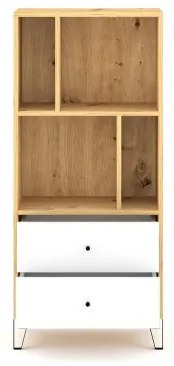 Komoda SULA dub artisan/biela