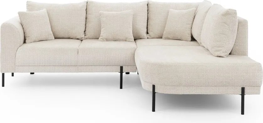 Béžová ženilková rohová pohovka (pravý roh/do L) Mauris – Ropez