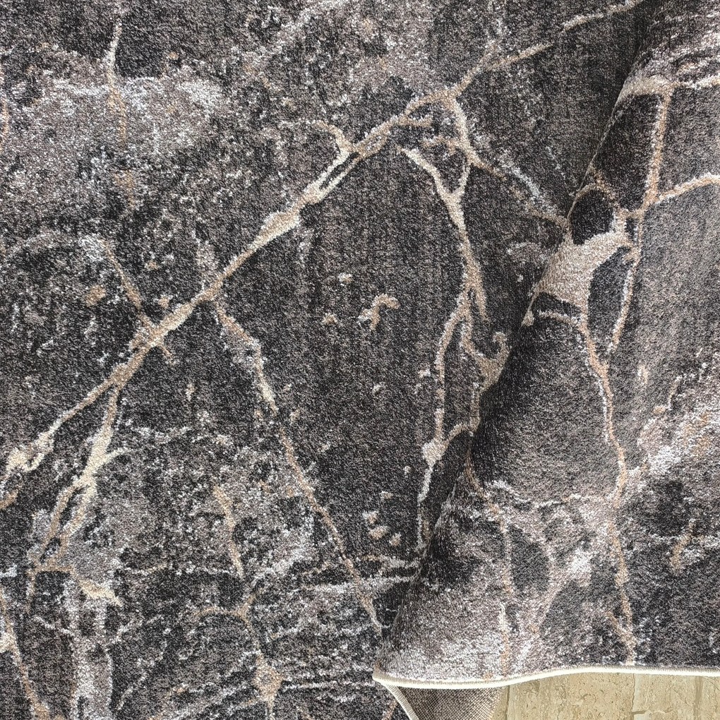 DY Sivý koberec s mramorovým vzorom Panamero 25 Rozmer: 80x150 cm