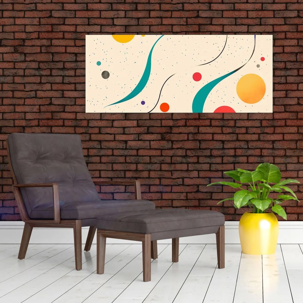 Obraz - Minimalistická farebná ilustrácia (120x50 cm)