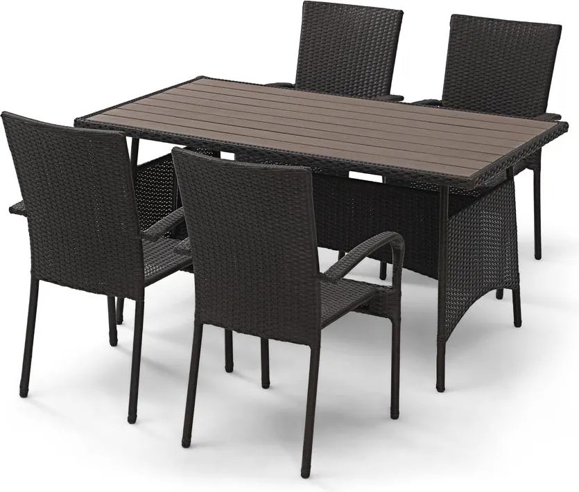 Záhradný jedálenský set AVENBERG TAVOLO, hnedá