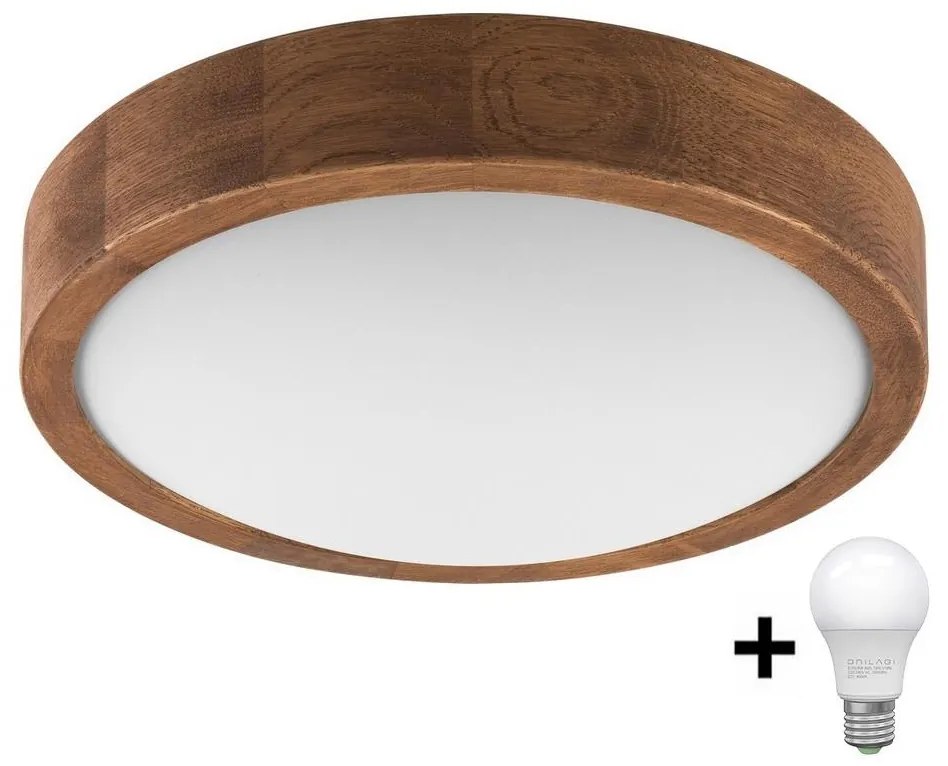Brilagi - LED Stropné svietidlo CARVALHO SLIM 1xE27/60W/230V dub čerešňa pr. 27 cm BG0848