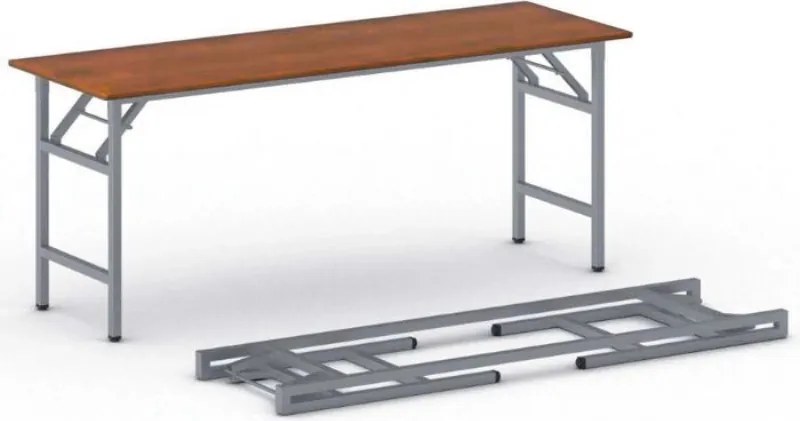 Konferenčný stôl FAST READY, 170x50 cm, sivostrieborná podnož, čerešňa