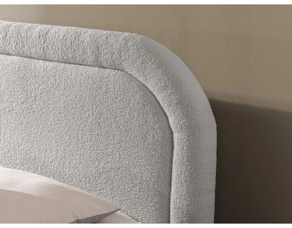 Svetlosivá boxspring posteľ s úložným priestorom 160x200 cm Ornes – Ropez