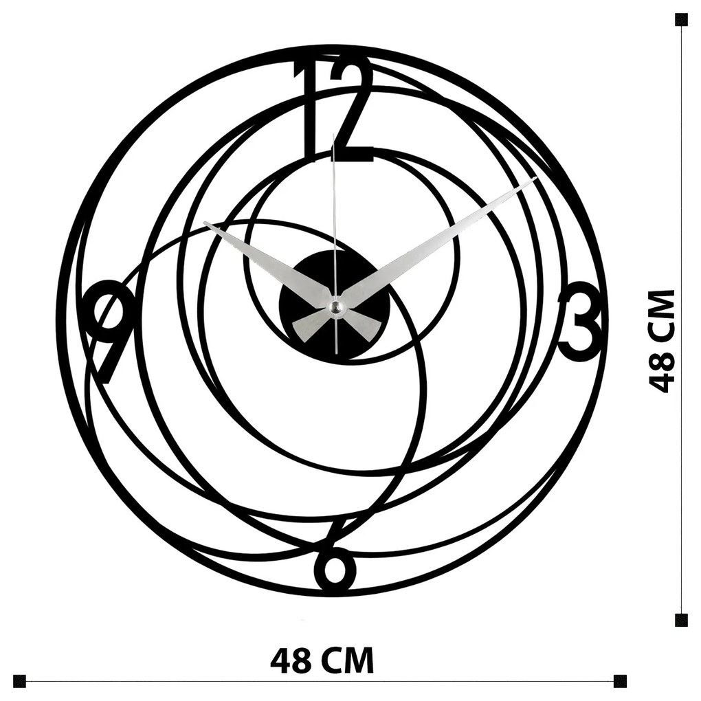 Nástenné kovové hodiny Enzoclock čierne