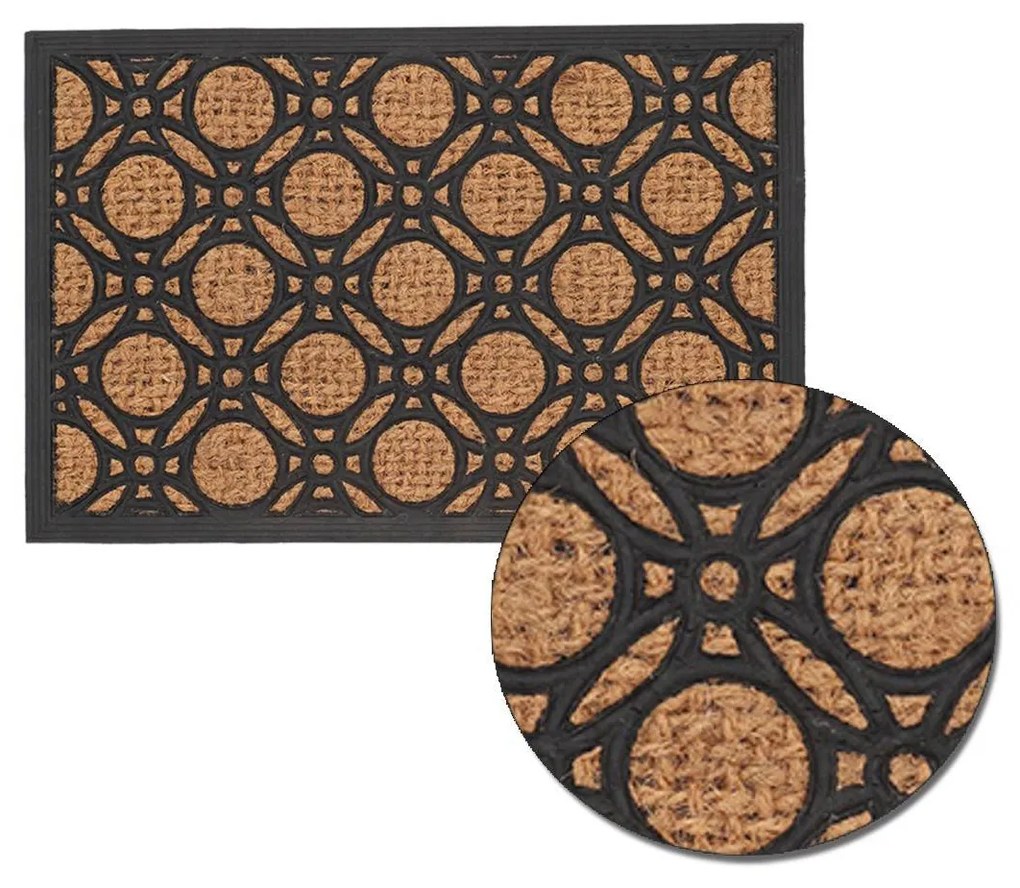 Esschert Design Vonkajšia rohožka Goldie, 60x40 cm