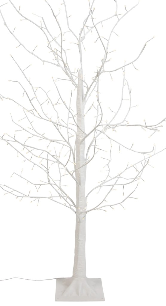Vianočná stojaca lampa biely strom 120 cm vrátane LED s časovačom IP44 - Ki