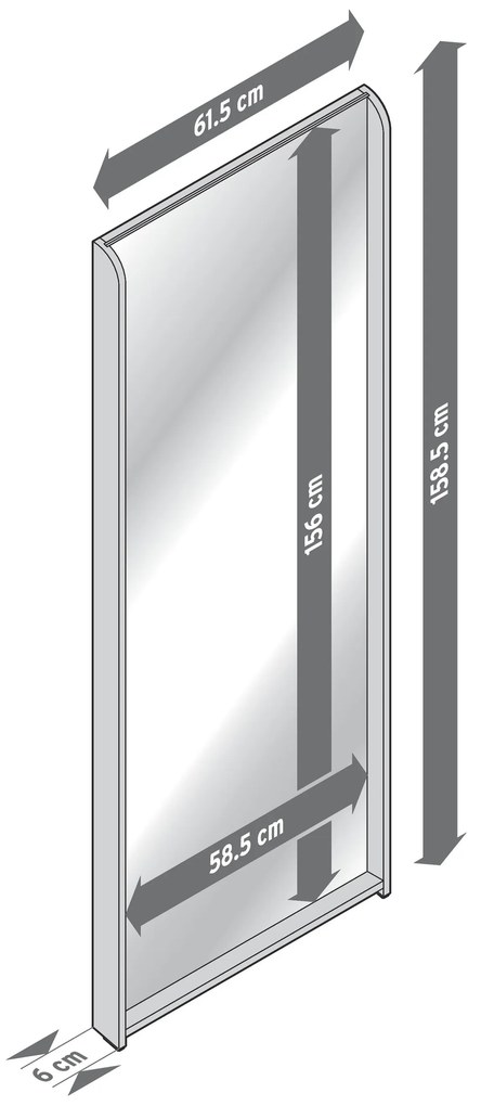 Stojace zrkadlo s rámom z bambusu