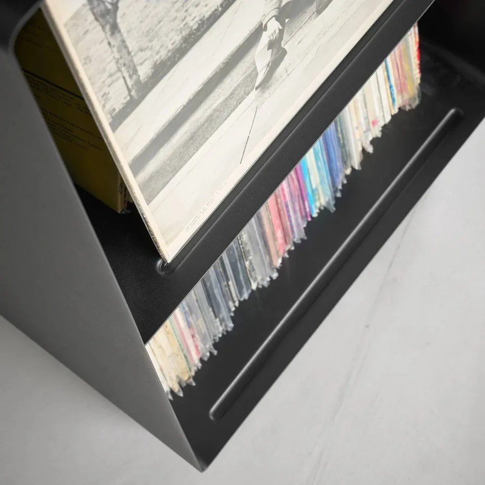 Čierny kovový pojazdný regál 40x73x38 cm Tower – YAMAZAKI