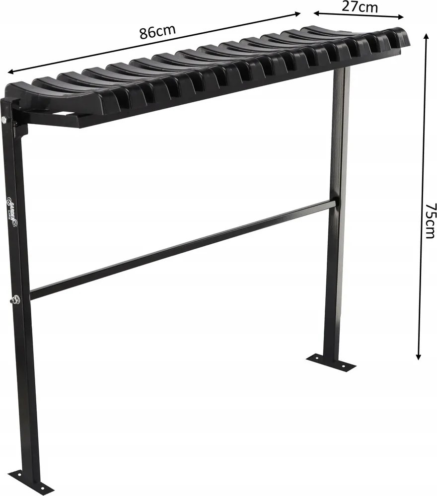 Garden Line SKLADACIA LAVICA, DĹŽKA 86 CM, ČIERNA *8299