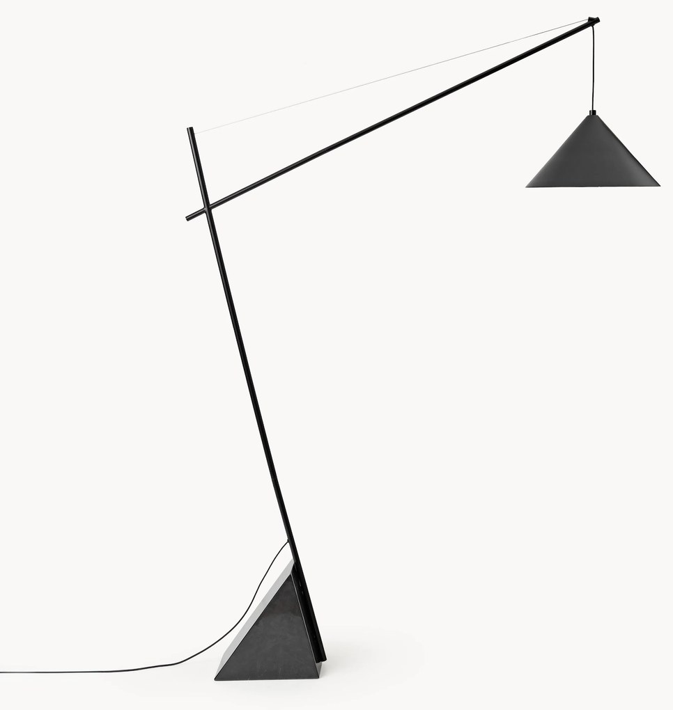 Veľká lampa na čítanie's mramorovým podstavcom Reyna