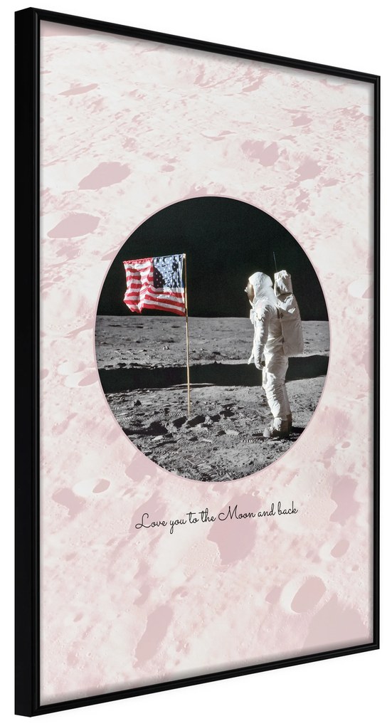 Artgeist Plagát - Love You to the Moon and Back [Poster] Veľkosť: 30x45, Verzia: Zlatý rám