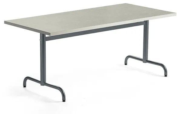 Stôl PLURAL, 1600x800x720 mm, linoleum - šedá, antracit