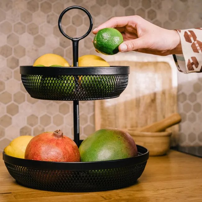 Košík GRIDIO dvojposchodový, okrúhly 814452